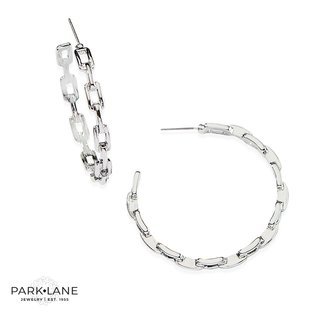 Park Lane Chantel Silver Hoop Earrings